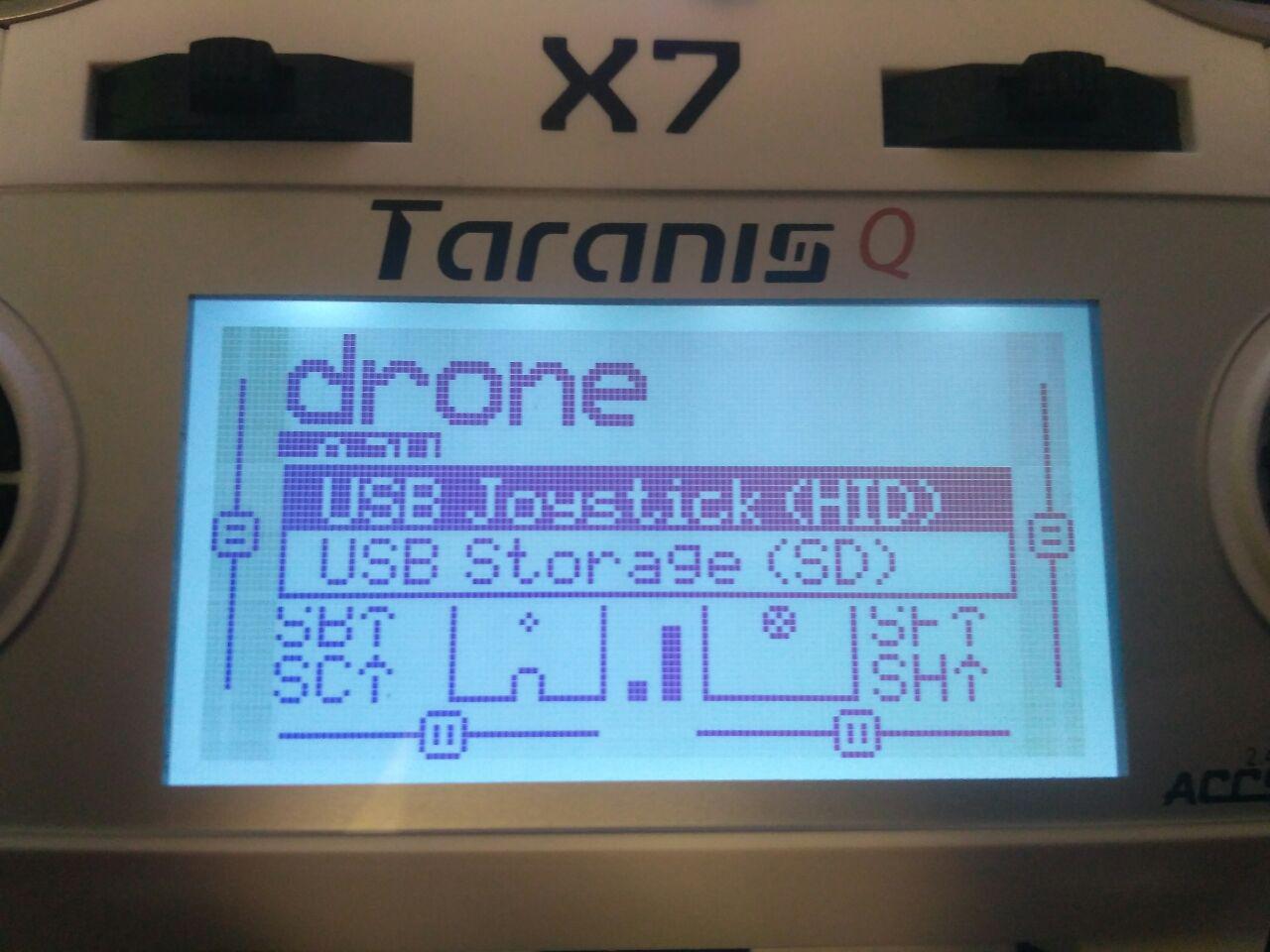 Taranis не определяется в симуляторе, настройки USB и JOYSTICK