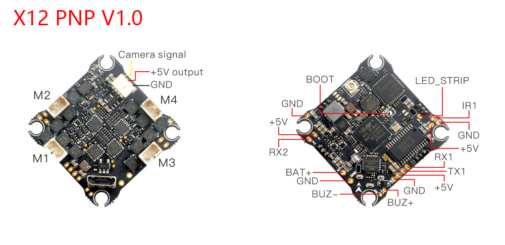 Happymodel X12 AIO 5-в-1 - полетный контроллер для микро дрона (tiny whoop)
